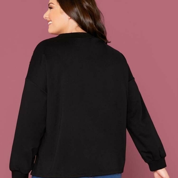 SHEIN Crew Neck Sequin Sweater - Picture 5 of 12